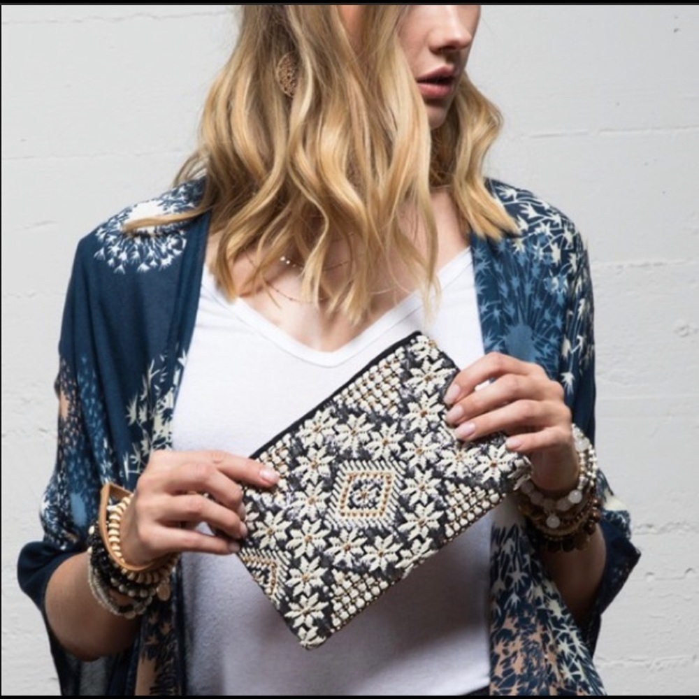 Handcrafted Artisan Metallic Beaded Wristlet-LAST ✌️